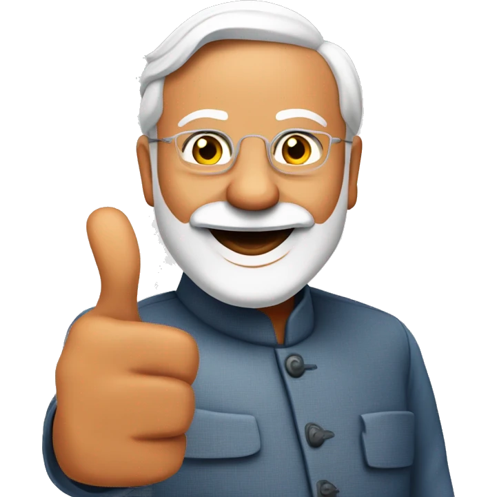 Narendra modi showing thumbs up  emoji