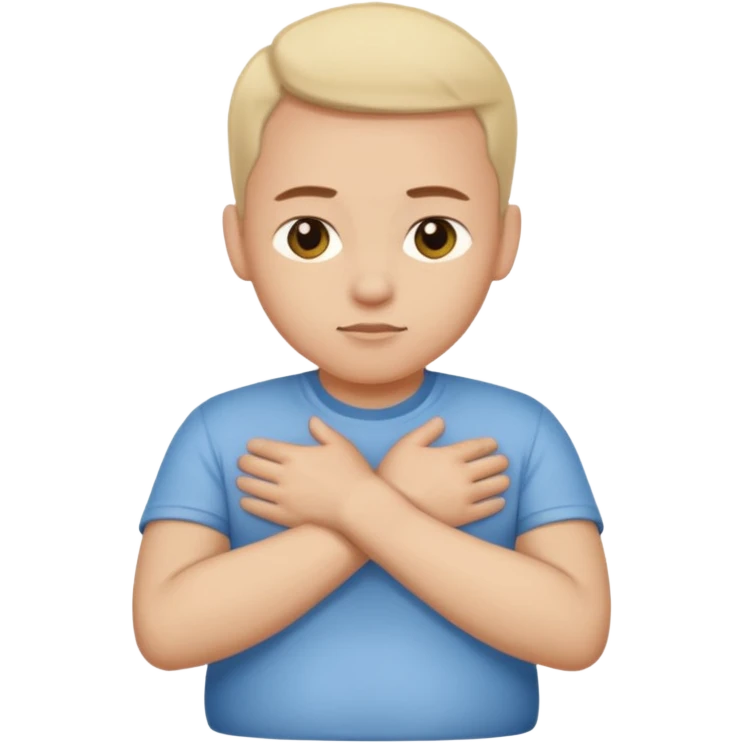 Praying with hands on belly with shirt on  emoji