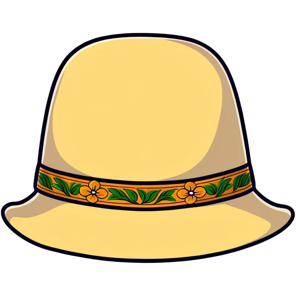 Colorful Uzbek doppa hat with floral patterns emoji