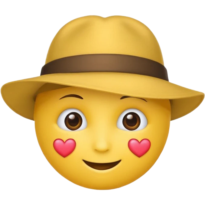 heart eyes with hat emoji