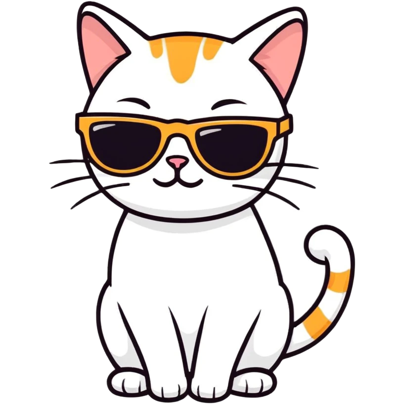 Cat with sunglasses emoji