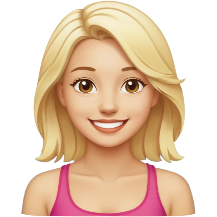 smiling blonde by the water lighten skin tone emoji