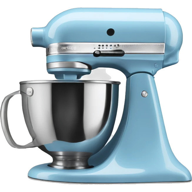 Realistic powder blue kitchenaid mixer.  emoji