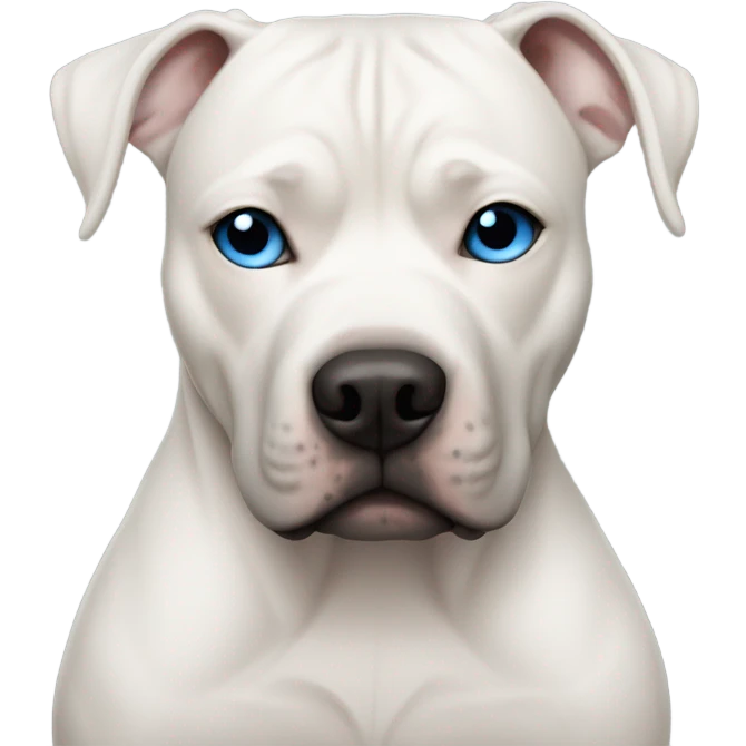 white bald man with blue eyes hugging dark grey no white pit bull emoji