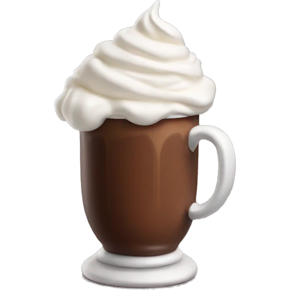 Hot chocolate with whipped cream emoji
