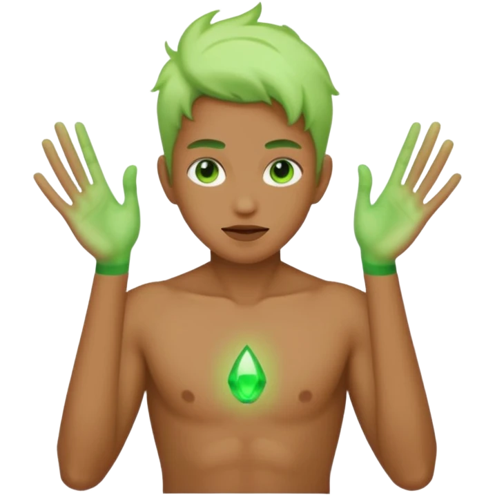 green aural whole human body emoji