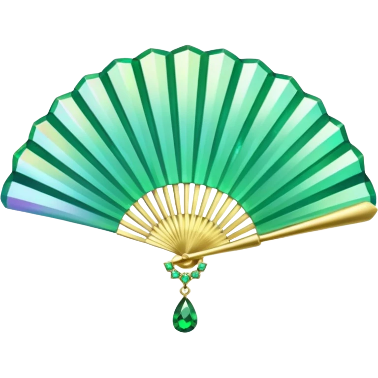 gem fan with gem accessories emoji