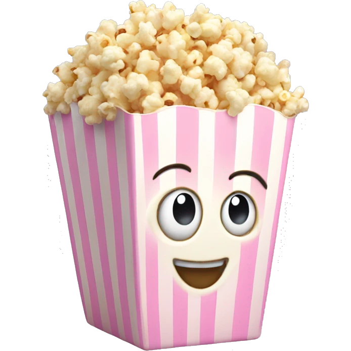 Popcorn in light pink package  emoji