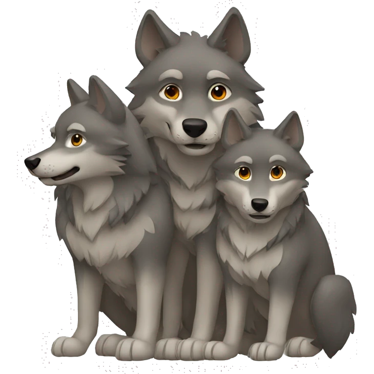wolf family emoji