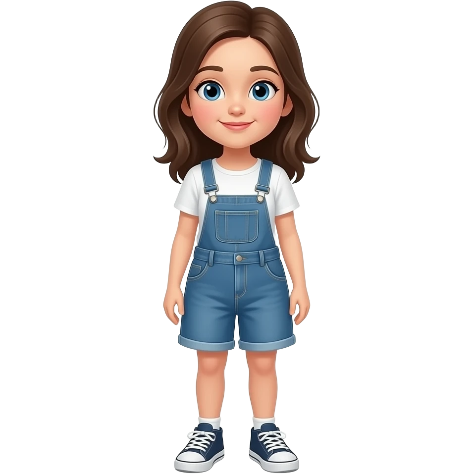 hazme a unaç niña cuerpo entero emoji