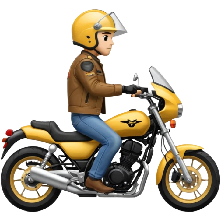 Man riding yamaha suzuki fiero motorcycles  emoji