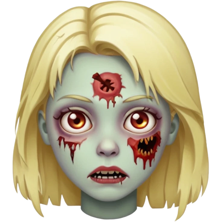 girl zombie with blonde hair emoji