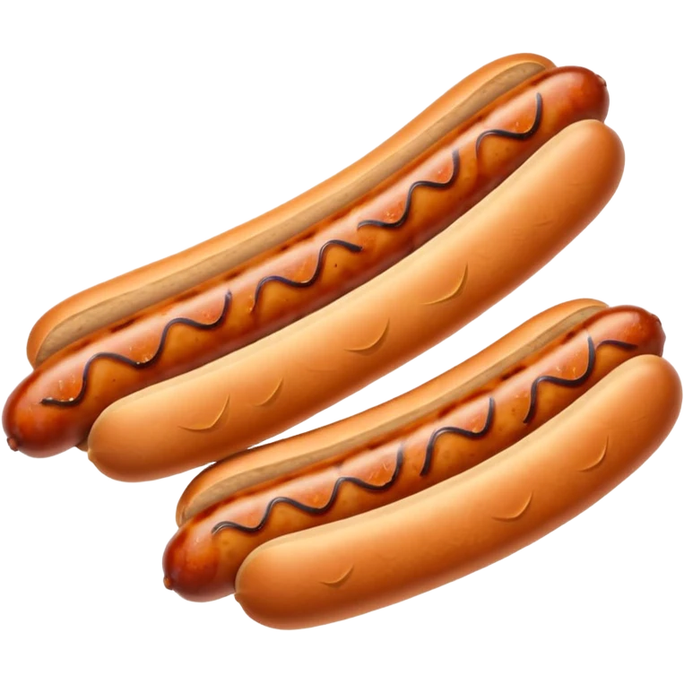 Single grilled sausage on a plain white background emoji