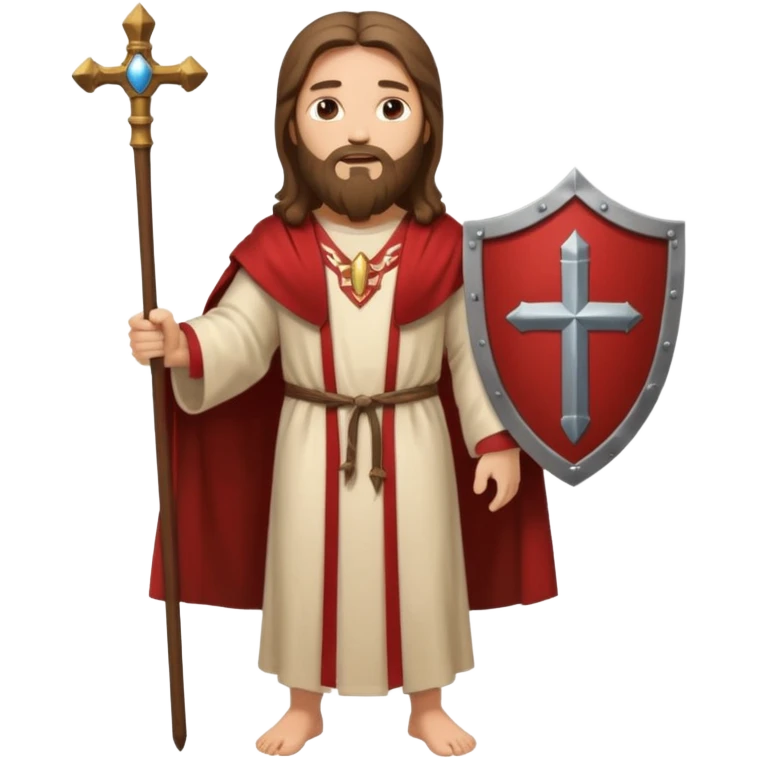 иисус  христос с щитом во весь Рост emoji