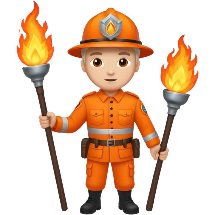 guard holding torches emoji