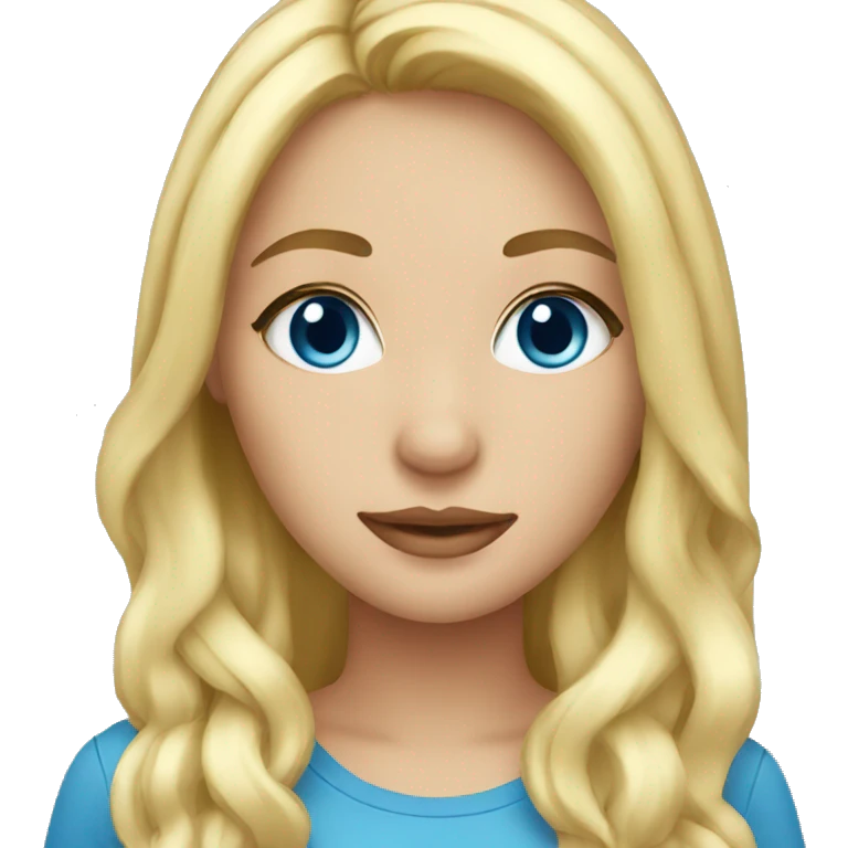 blonde girl blue eyes emoji
