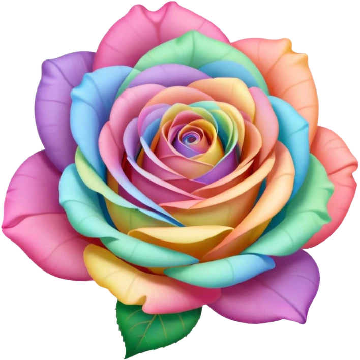 Pastel Rainbow Rose emoji