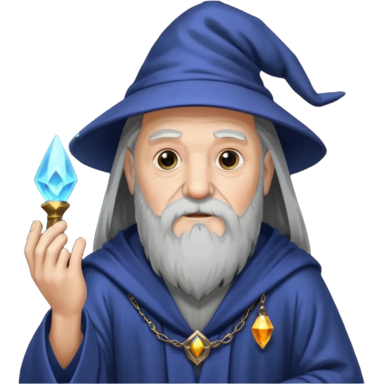 wizard old man black emoji