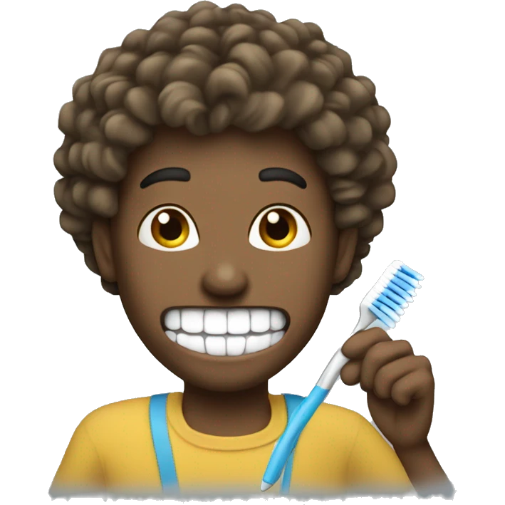 personne qui se brosse les dents emoji