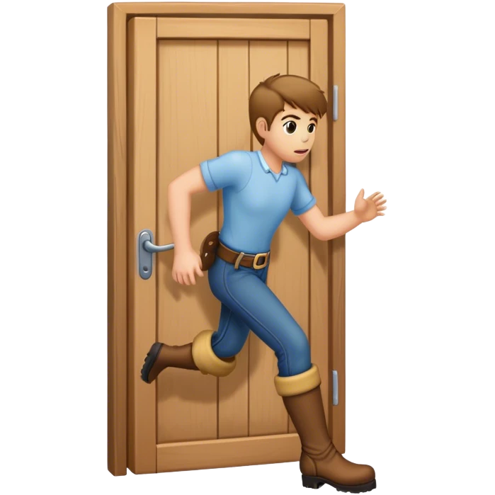 kicking door emoji