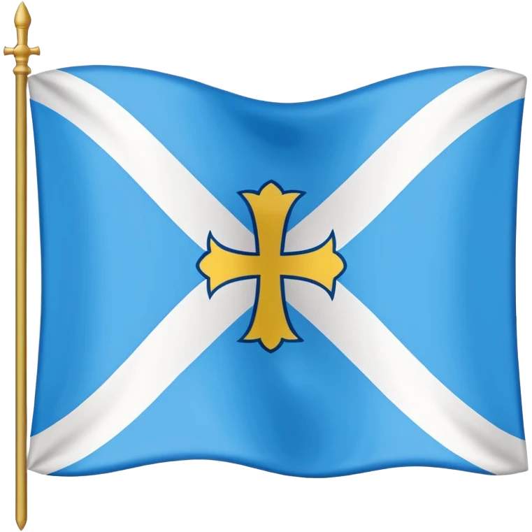 Hazme la bandera de Galicia (España) emoji