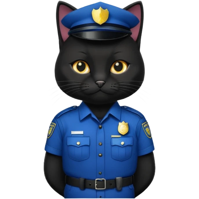 black cat police emoji