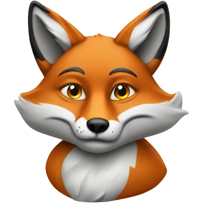 Sly looking fox smoking a cigarette  emoji
