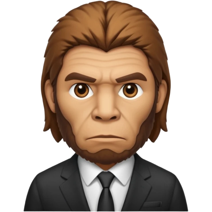 Neanderthal in suit emoji