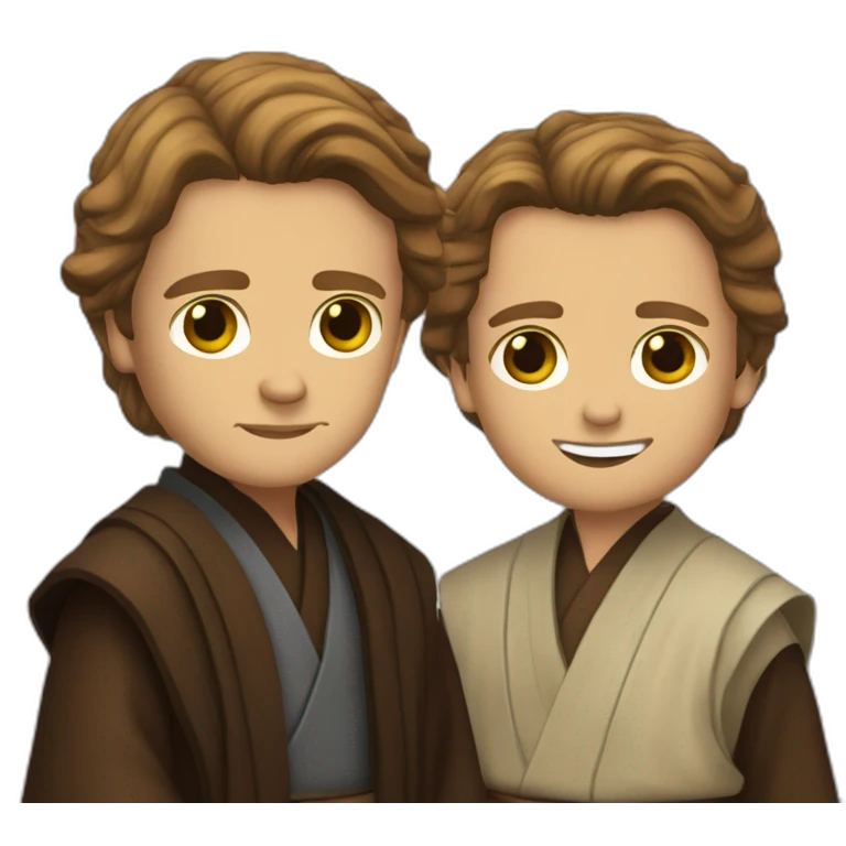 Anakin coupe obi wan en deux emoji