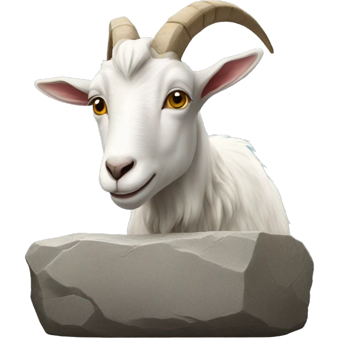 a goat on the stone emoji