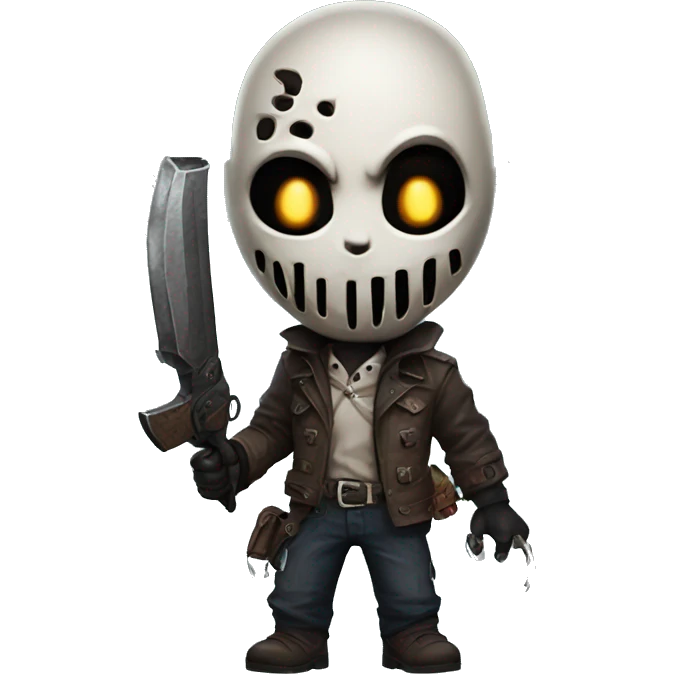 A chibi version of The Deathslinger, from horror game Dead By Daylight  emoji
