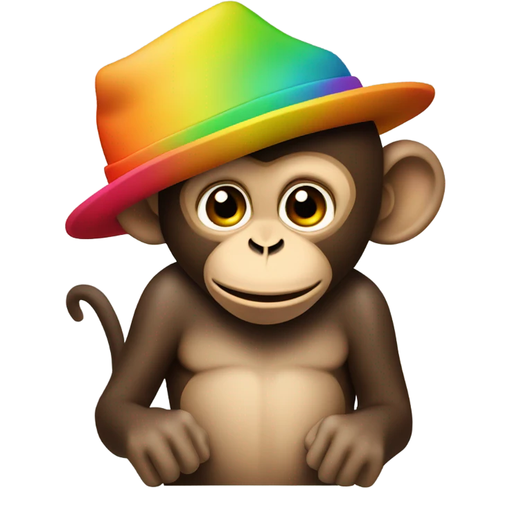 monkey eating a hat emoji