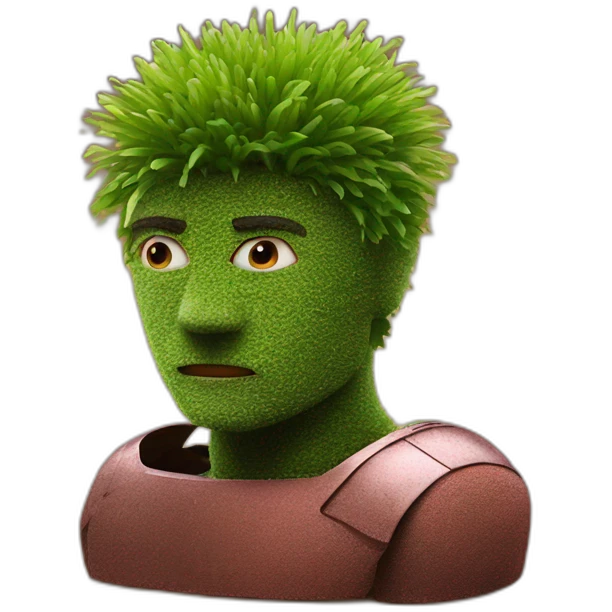 Iron man as chia pet emoji