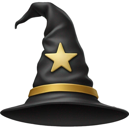 wizard hat with star and moon emoji