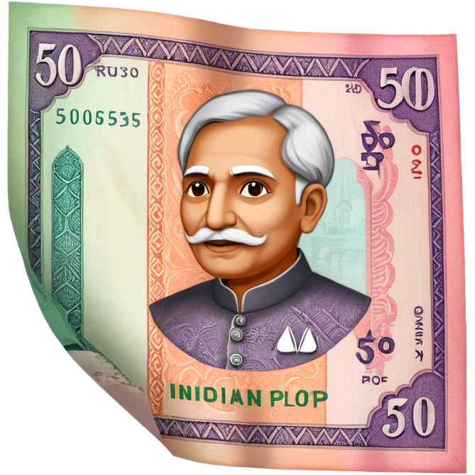 Indian 50p rs note emoji