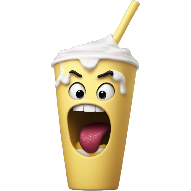 Grimace eating grimace shake emoji