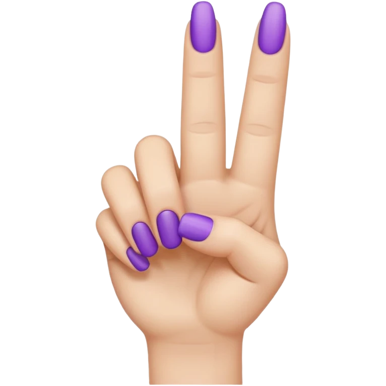 Doigt lever violet emoji