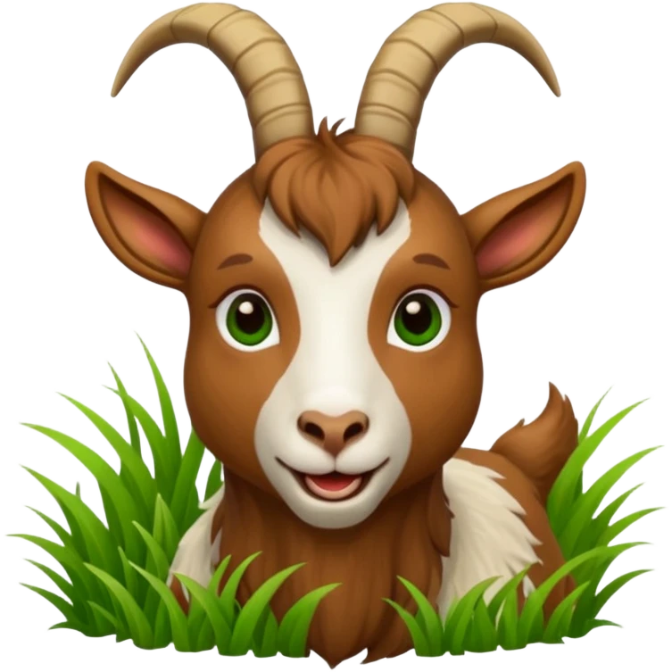 goat with grass in his mouth emoji