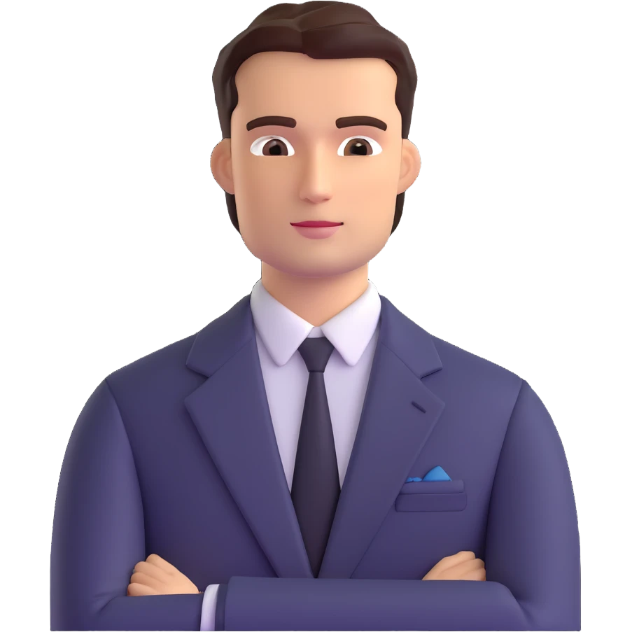 A handsome man named Alex Cansani with a modern, polished appearance emoji