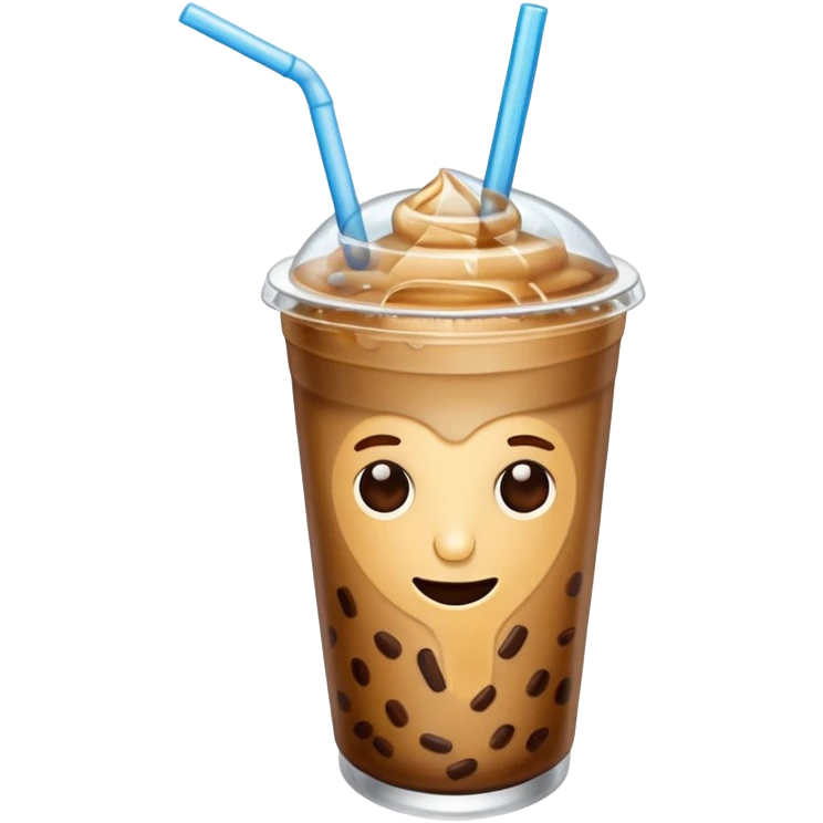 Iced coffee with straw emoji
