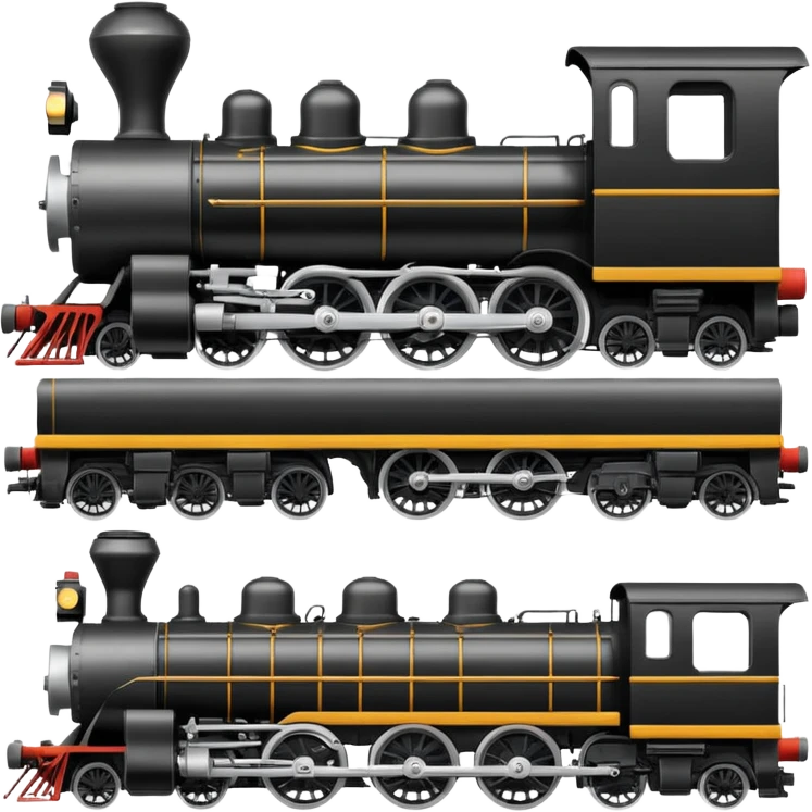 side view of a classic locomotive train emoji