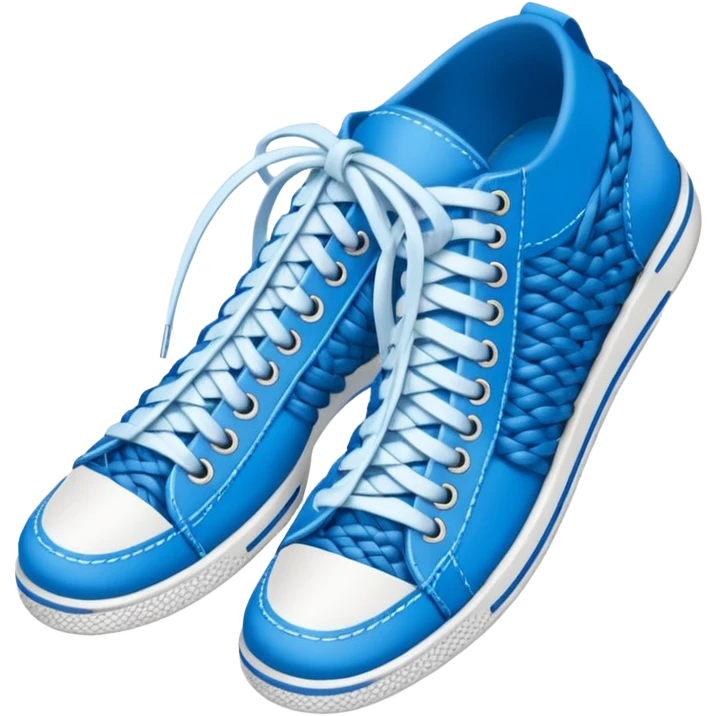 make an emoji of blue shoe laces only- they should be long and stringy emoji