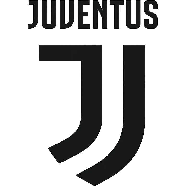 Juventus football club logo in classic black and white emoji