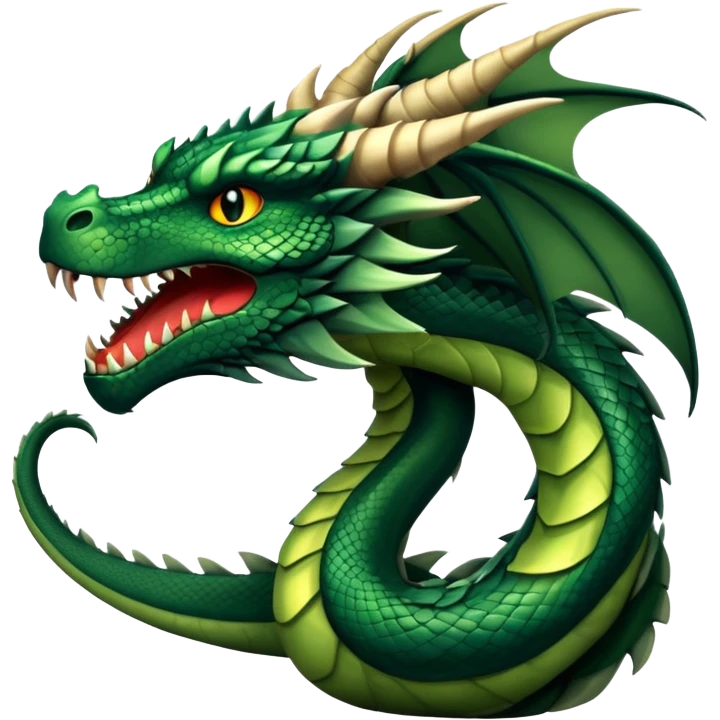 Black and green dragon emoji