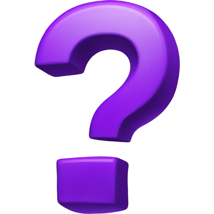 Purple 3d question mark  emoji