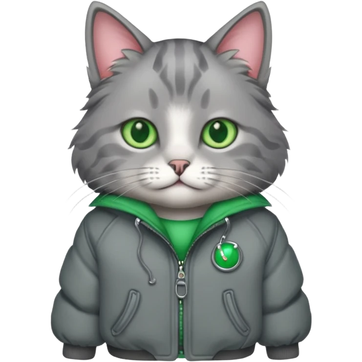 Cat wearing a jacket emoji