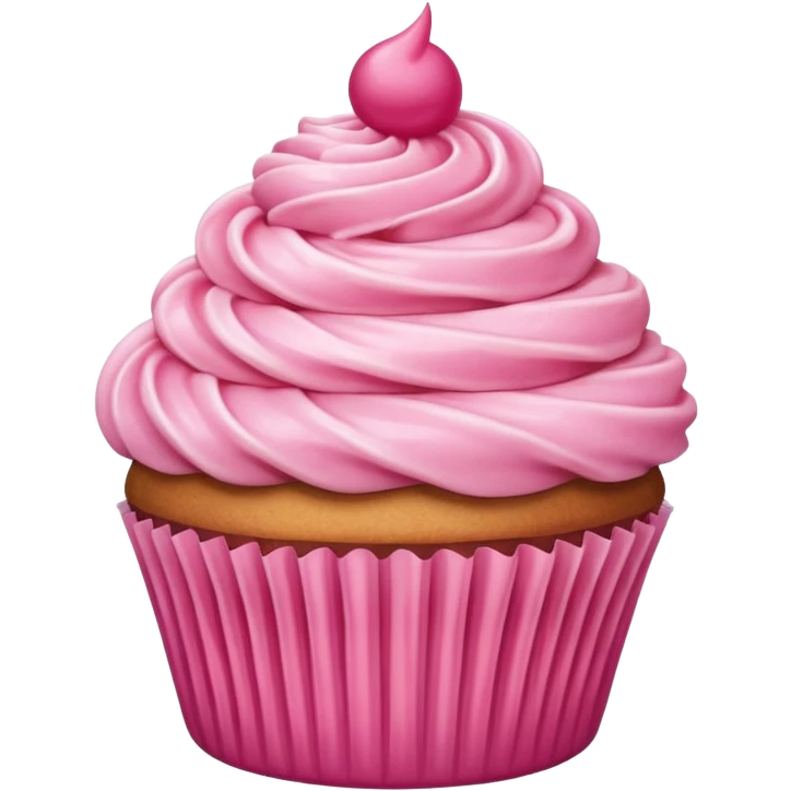 Cupcake with pink icing emoji