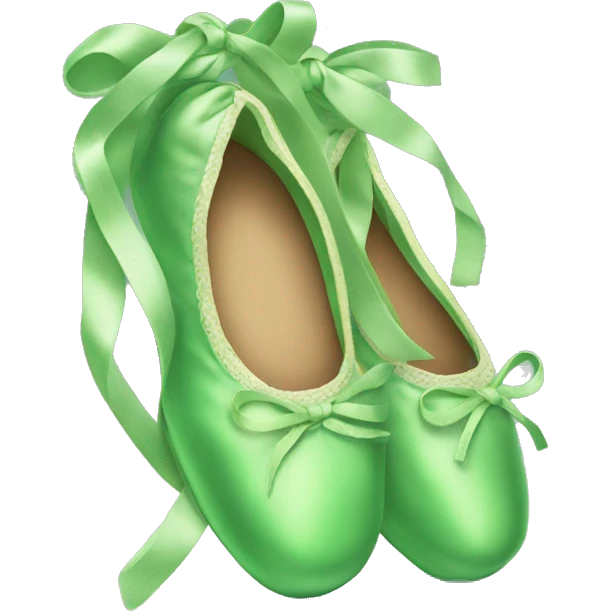 
green ballet shoes emoji