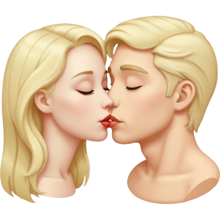 naked kissing emoji