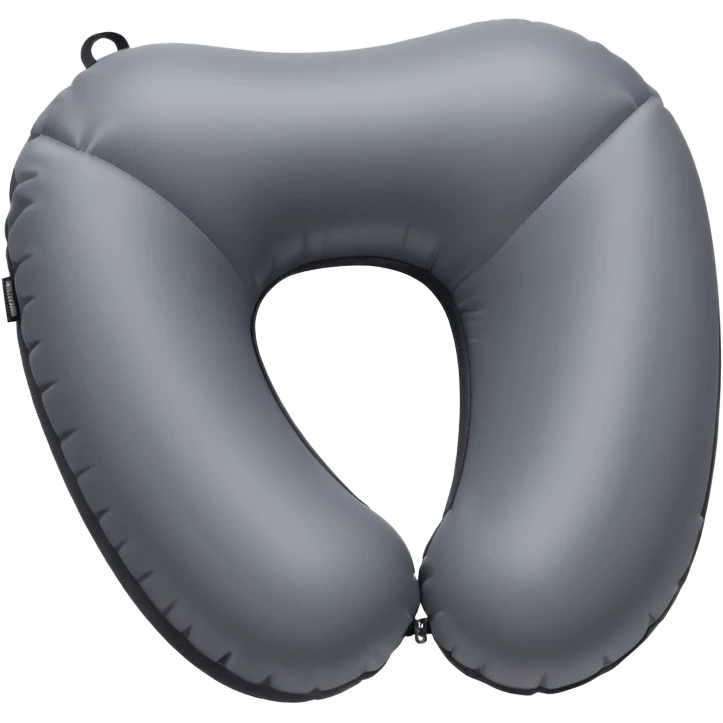 A compact inflatable travel pillow with a sleek surface and adjustable firmness. emoji